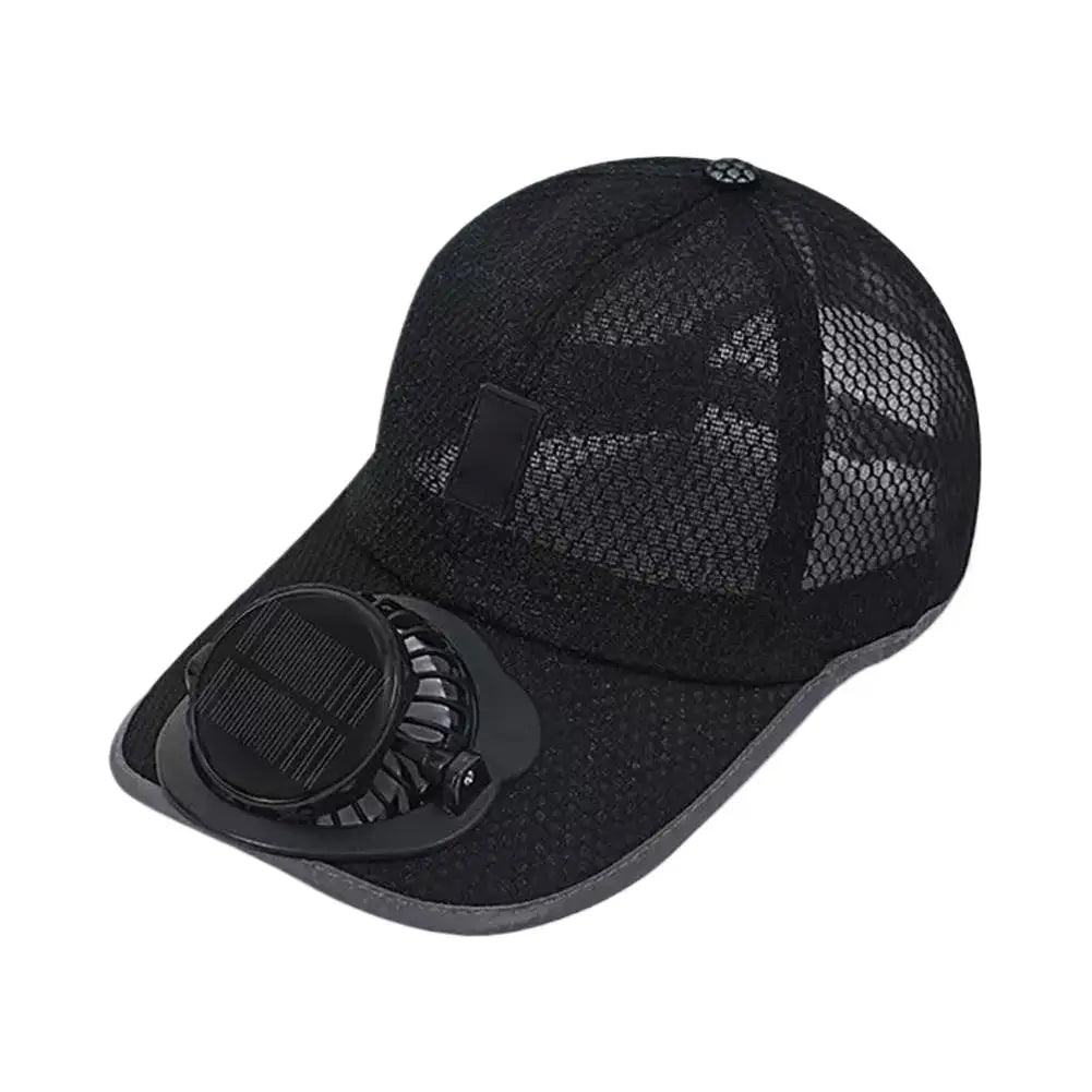 Summer Cooling Solar Fan Cap Breathable Mesh UPF Sun Protection USB Charging Outdoor Baseball Hat for Men Women