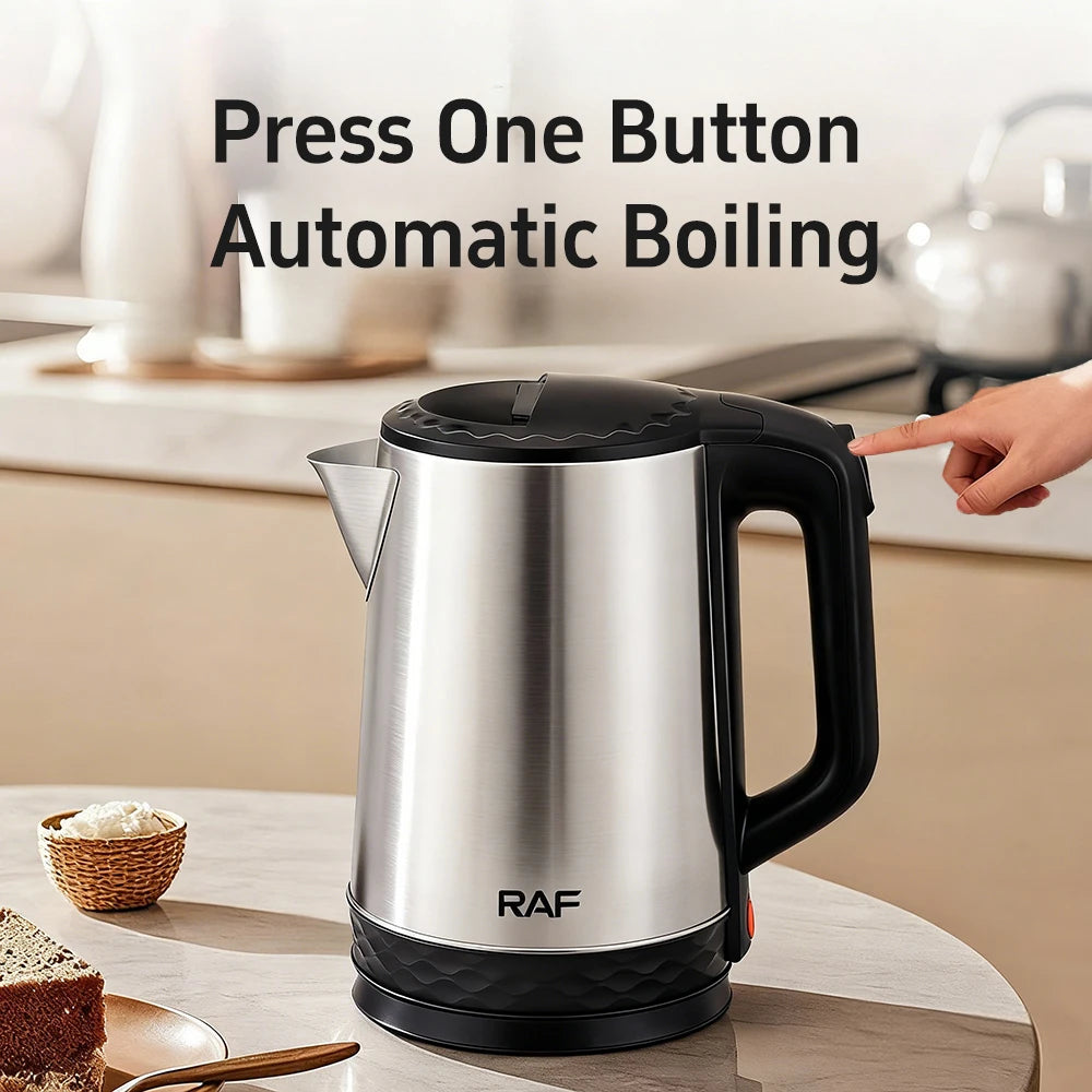 RAF 2L Electric Kettle, 1800W Stainless Steel