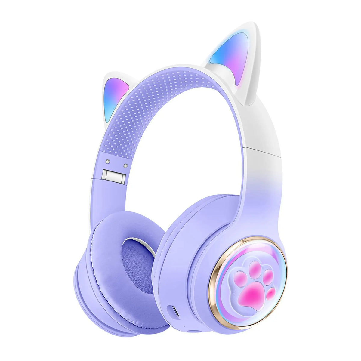 Cute Cat Ear Bluetooth Headphones, Luminous Wireless Stereo Headset