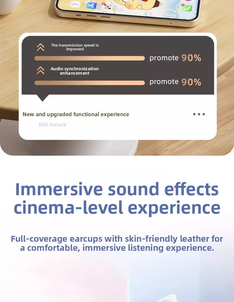 Cute Cat Ear Bluetooth Headphones, Luminous Wireless Stereo Headset