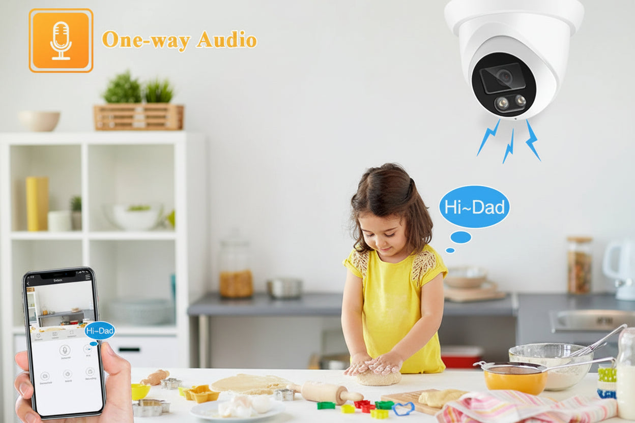 ASECAM 4K 8MP IP Camera Outdoor Audio POE H.265 Onvif Wide Angle 2.8mm AI Humanoid detection Home CCTV Surveillance Camera