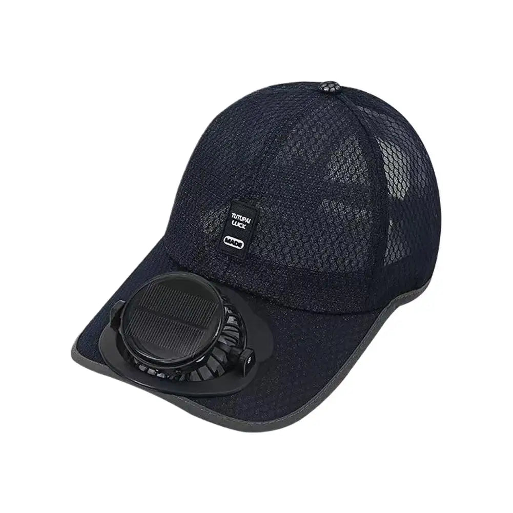 Summer Cooling Solar Fan Cap Breathable Mesh UPF Sun Protection USB Charging Outdoor Baseball Hat for Men Women