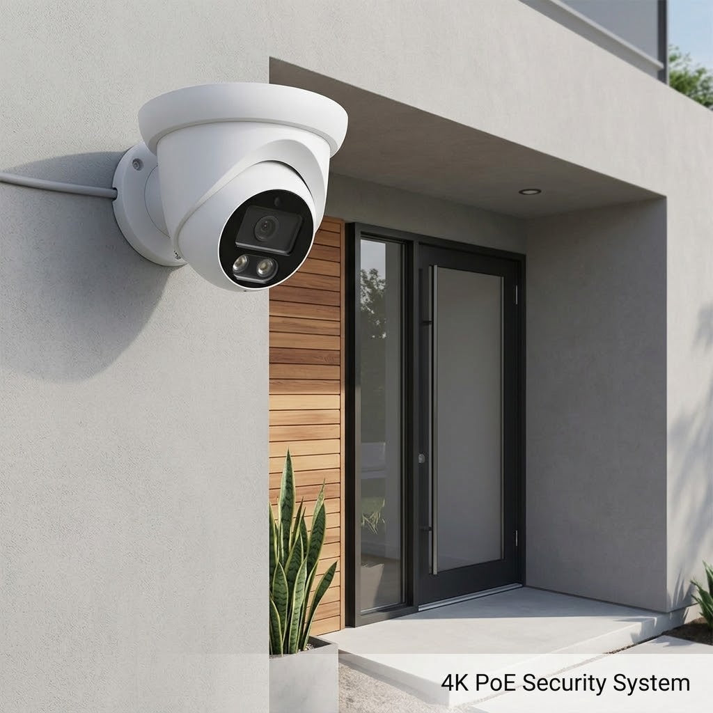 4K 8MP IP Security Camera, PoE Outdoor